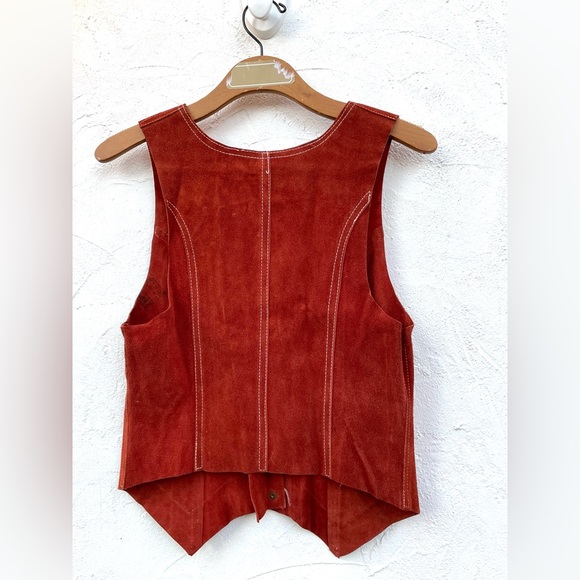 Vintage Rare Bonwit Teller SUEDE Vest &  GAUCHO Set // Roger Kuper / Small - Picture 10 of 15